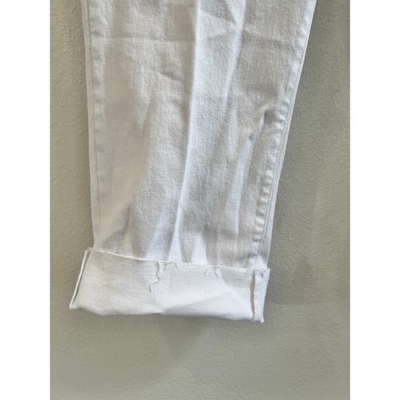 Good American Plus White High Rise Ankle High Raw Hem Straight Leg Jeans 22W - Picture 14 of 14